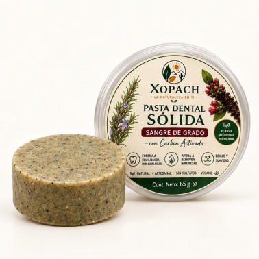 Pasta Dental Sólida Sangre de Grado + Carbón Activado XOPACH 65 g — imagen principal