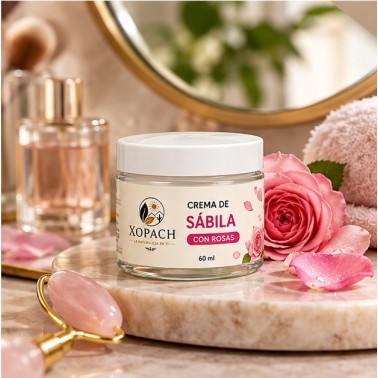 Crema de Sábila con Rosas XOPACH 60 ml — imagen ambientada