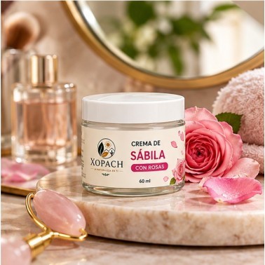 Crema de Sábila con Rosas XOPACH 60 ml — imagen ambientada