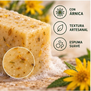 Detalle de Jabón artesanal Árnica XOPACH 100 g