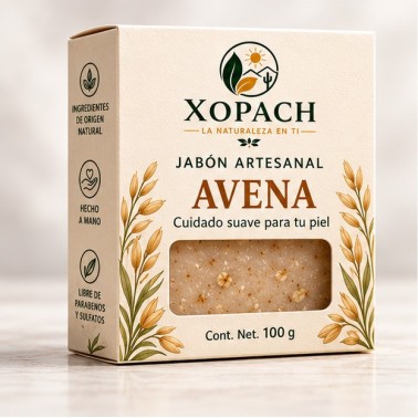 Jabón artesanal Avena XOPACH 100 g — imagen principal