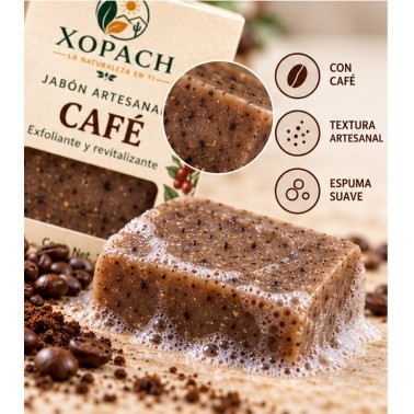 Detalle de Jabón artesanal Café XOPACH 100 g