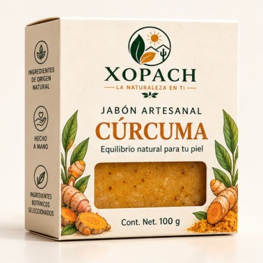 Jabón artesanal Cúrcuma XOPACH 100 g — imagen principal