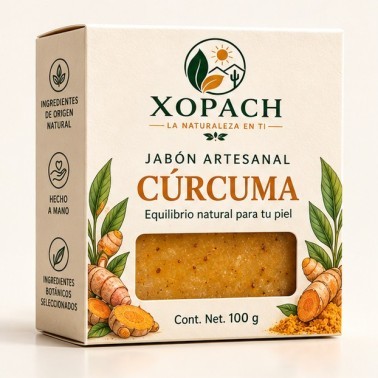 Jabón artesanal Cúrcuma XOPACH 100 g — imagen principal