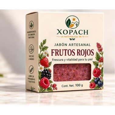 Jabón artesanal Frutos Rojos XOPACH 100 g — imagen principal