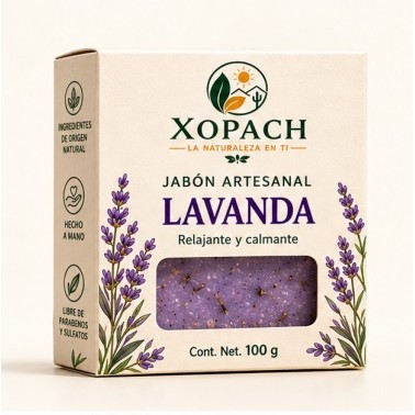 Jabón artesanal Lavanda XOPACH 100 g — imagen principal