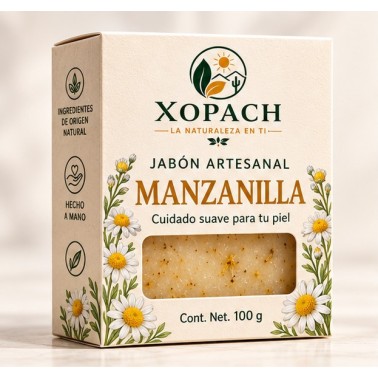Jabón artesanal Manzanilla XOPACH 100 g — imagen principal