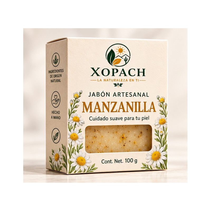 Jabón artesanal Manzanilla XOPACH 100 g — imagen principal
