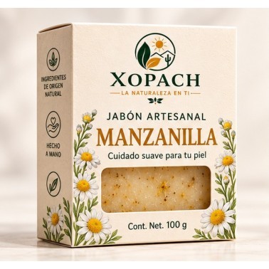 Jabón artesanal Manzanilla XOPACH 100 g — imagen principal