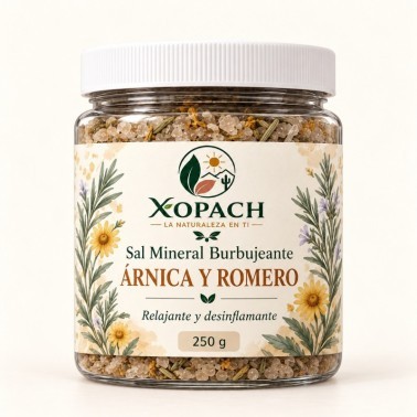 Sal Mineral Burbujeante Árnica y Romero XOPACH 250 g — imagen principal