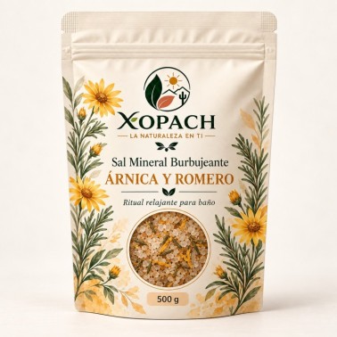 Sal Mineral Burbujeante Árnica y Romero XOPACH 500 g — imagen principal