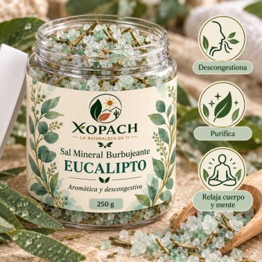 Detalle de Sal Mineral Burbujeante Eucalipto XOPACH 250 g