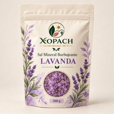 Sal Mineral Burbujeante Lavanda XOPACH 500 g — imagen principal