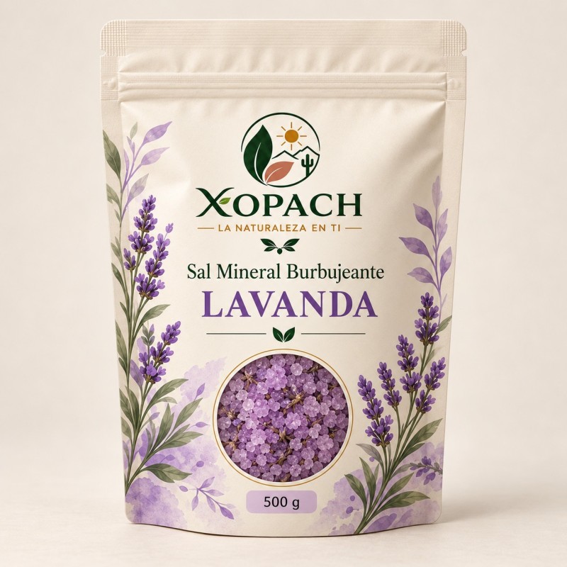 Sal Mineral Burbujeante Lavanda XOPACH 500 g — imagen principal