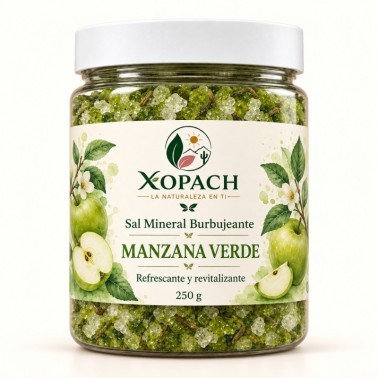 Sal Mineral Burbujeante Manzana Verde XOPACH 250 g — imagen principal