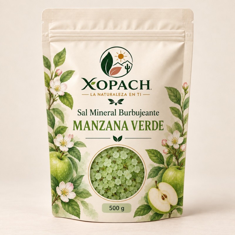 Sal Mineral Burbujeante Manzana Verde XOPACH 500 g — imagen principal