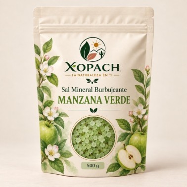 Sal Mineral Burbujeante Manzana Verde XOPACH 500 g — imagen principal