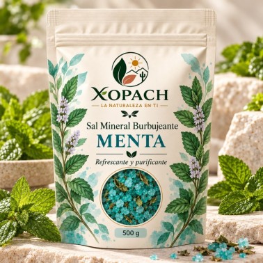 Sal Mineral Burbujeante Menta XOPACH 500 g — imagen ambientada