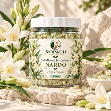 Sal Mineral Burbujeante Nardo XOPACH 250 g — imagen ambientada