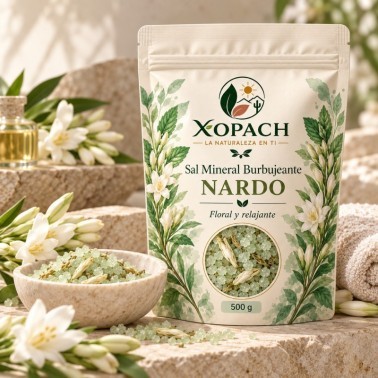 Sal Mineral Burbujeante Nardo XOPACH 500 g — imagen editorial