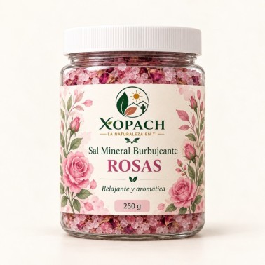 Sal Mineral Burbujeante Rosas XOPACH 250 g — imagen principal