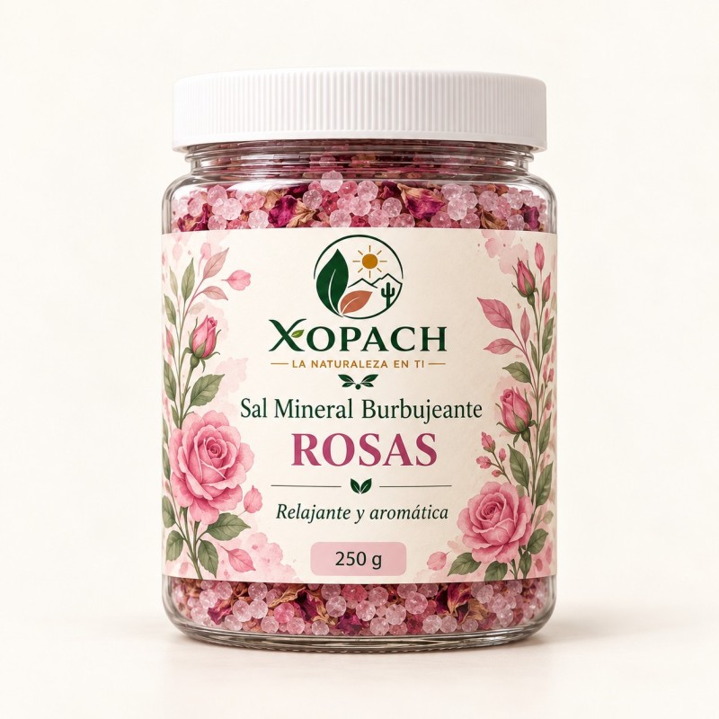 Sal Mineral Burbujeante Rosas XOPACH 250 g — imagen principal