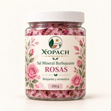Sal Mineral Burbujeante Rosas XOPACH 250 g — imagen principal