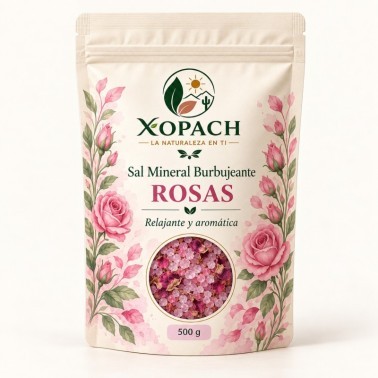Sal Mineral Burbujeante Rosas XOPACH 500 g — imagen principal