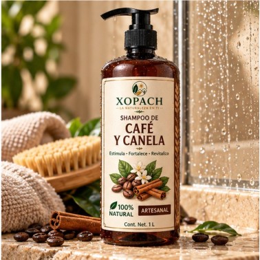 Shampoo Café y Canela XOPACH 1 L — imagen ambientada