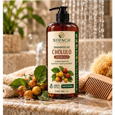 Shampoo Cholulo XOPACH 1 L — imagen ambientada
