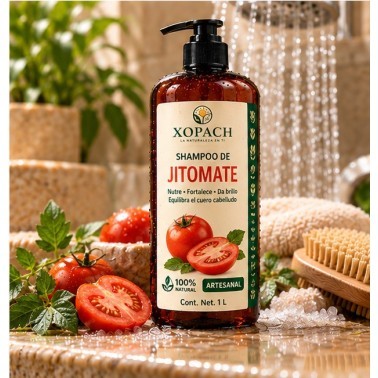 Shampoo Jitomate XOPACH 1 L — imagen ambientada