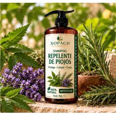 Shampoo Repelente de Piojos XOPACH 1 L — imagen editorial